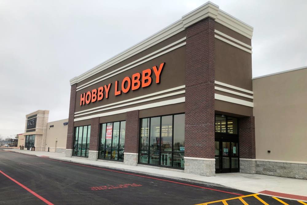 Hobby Lobby has moved to a former Kmart building at Glenstone and Battlefield.